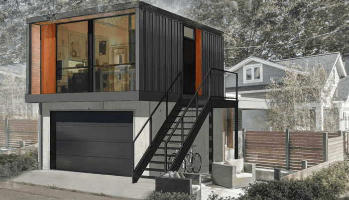 Container Garage with living space 