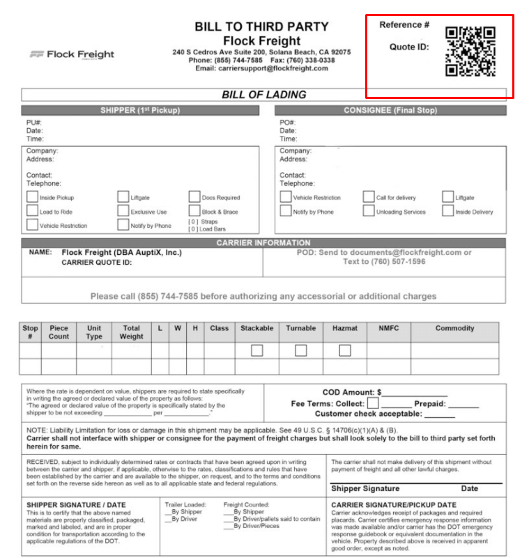 Container Tracking - Bill Of Lading